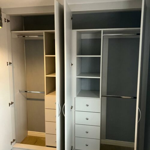Light Grey - Cygnet - Inside the Fitted Wardrobes - Swan Systems Furniture Ltd